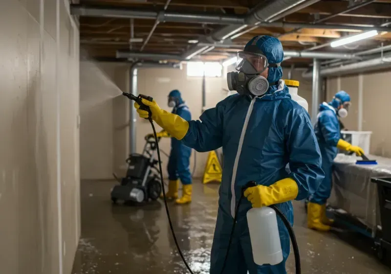 Basement Sanitization and Antimicrobial Treatment process in Rossville, IL