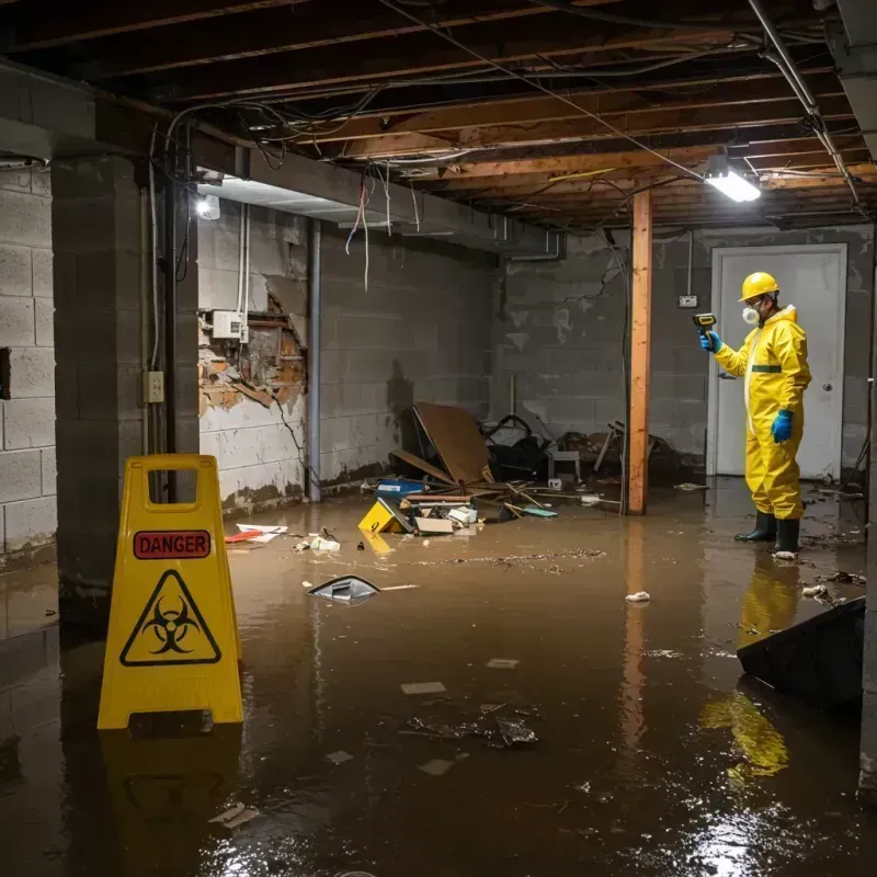 Flooded Basement Electrical Hazard in Rossville, IL Property